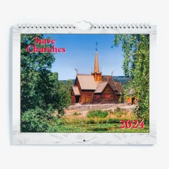 Cheap NORWAYintheUSA 2024 Stave Churches Calendar