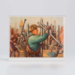 Johnson Printing Before Hard Hats By Bernhard Berntsen - Vesterheim Collection Card New