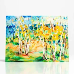 Johnson Printing Birches In Norway By Anna Hong - Vesterheim Collection Card Cheap