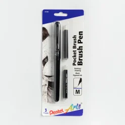 Fashion Amazon.com Black Pocket Brush Pen With Two Refills From Pentel Arts