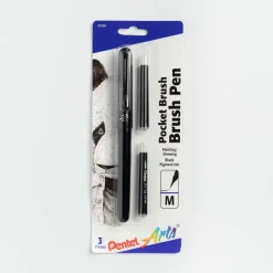 Amazon.com Black Pocket Brush Pen With Two Refills From Pentel Arts Cheap