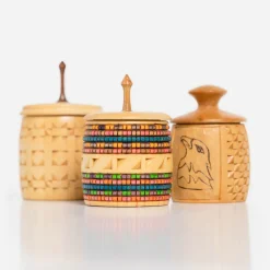 Fashion Bob Ristow Chip Carved Box With Lid By