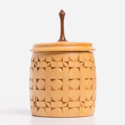 Fashion Bob Ristow Chip Carved Box With Lid By
