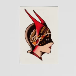 Clearance Tattly Custom Vesterheim Temporary Tattoo - Girl Head