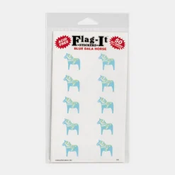 Best Innovative Ideas Novel Notions Dala Horse Stickers - Blue