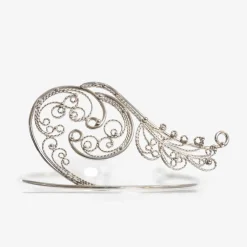 Flash Sale Embellishment Featherhead Bridal Tiara By Liz Bucheit