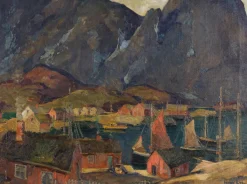 Cheap Prism Path Giclee Print From Vesterheim's Collections - Svolvaer Harbor By Jonas Lie