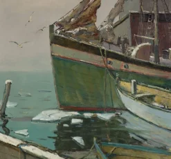 Clearance Prism Path Giclee Print From Vesterheim's Collections - Tied Up Near Coney Island By Finn Nord