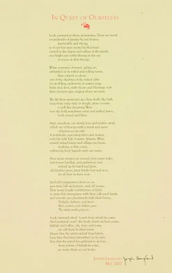 New Vesterheim In Quest Of Ourselves Poem By Joseph Langland Poster