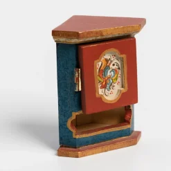 Flash Sale Norma Wangsness Miniature Corner Cupboard With Rosemaling By