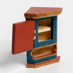 Flash Sale Norma Wangsness Miniature Corner Cupboard With Rosemaling By