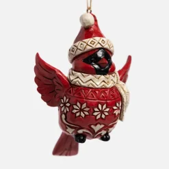 Fashion Enesco Nordic Noel Cardinal Ornament By Jim Shore