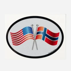 Fashion Innovative Ideas Novel Notions Norway And United States Friendship Flag Decal