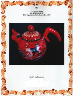 Fashion Gayle's Art Enterprises Os-Style Small Tea Kettle Pattern By Gayle Oram