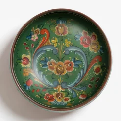 Clearance Embellishment Tele Rogaland Bowl With Colorful Roses By Trudy Peach