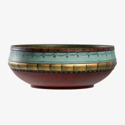Clearance Embellishment Tele Rogaland Bowl With Colorful Roses By Trudy Peach