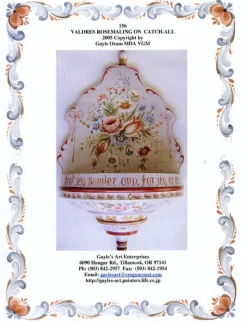 New Gayle's Art Enterprises Valdres Catch-All Pattern By Gayle Oram