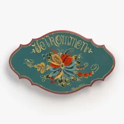 Ellen Kerbs Velkommen Plaque With Original Telemark Rosemaling By Fashion
