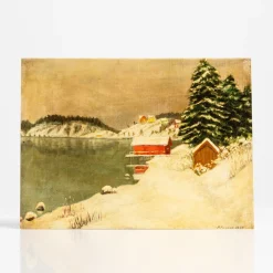 Best Sale Prism Path Winter Scene By Bernt Rinnan - Vesterheim Collection Card